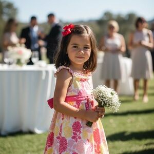 Oshkosh B’Gosh Pink and Yellow Floral Dress Lined Size 6 Tulle Underlay